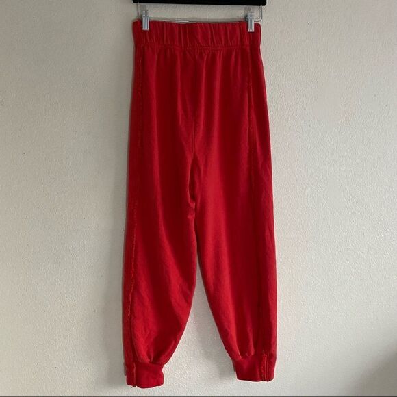 Free People FP Movement Where The Wind Blows Jogger Sweat Pants in Victory Red - Picture 8 of 10